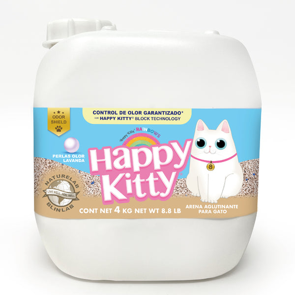 HAPPY KITTY® ARENA PARA GATO CON AROMA A LAVANDA - 4 KILOS
