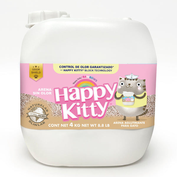 HAPPY KITTY® ARENA SIN AROMA PARA GATO - 4 KILOS